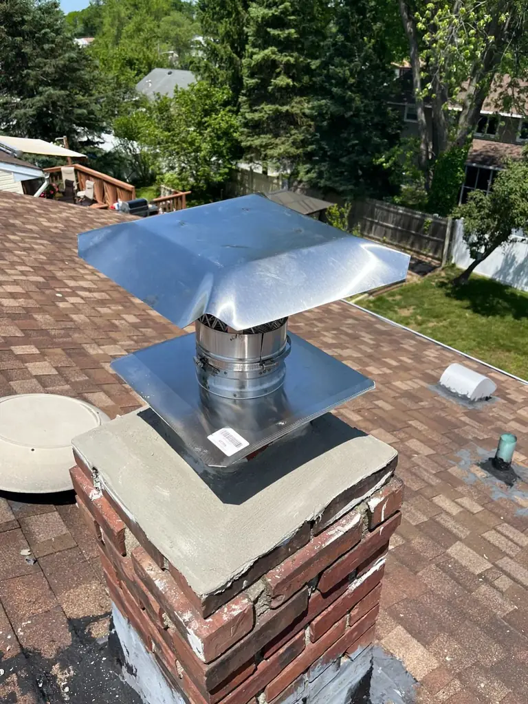Chimney liner and cap service for a Wakefield area home