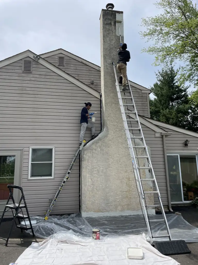 Mikey's Chimney service team working in Greater Boston