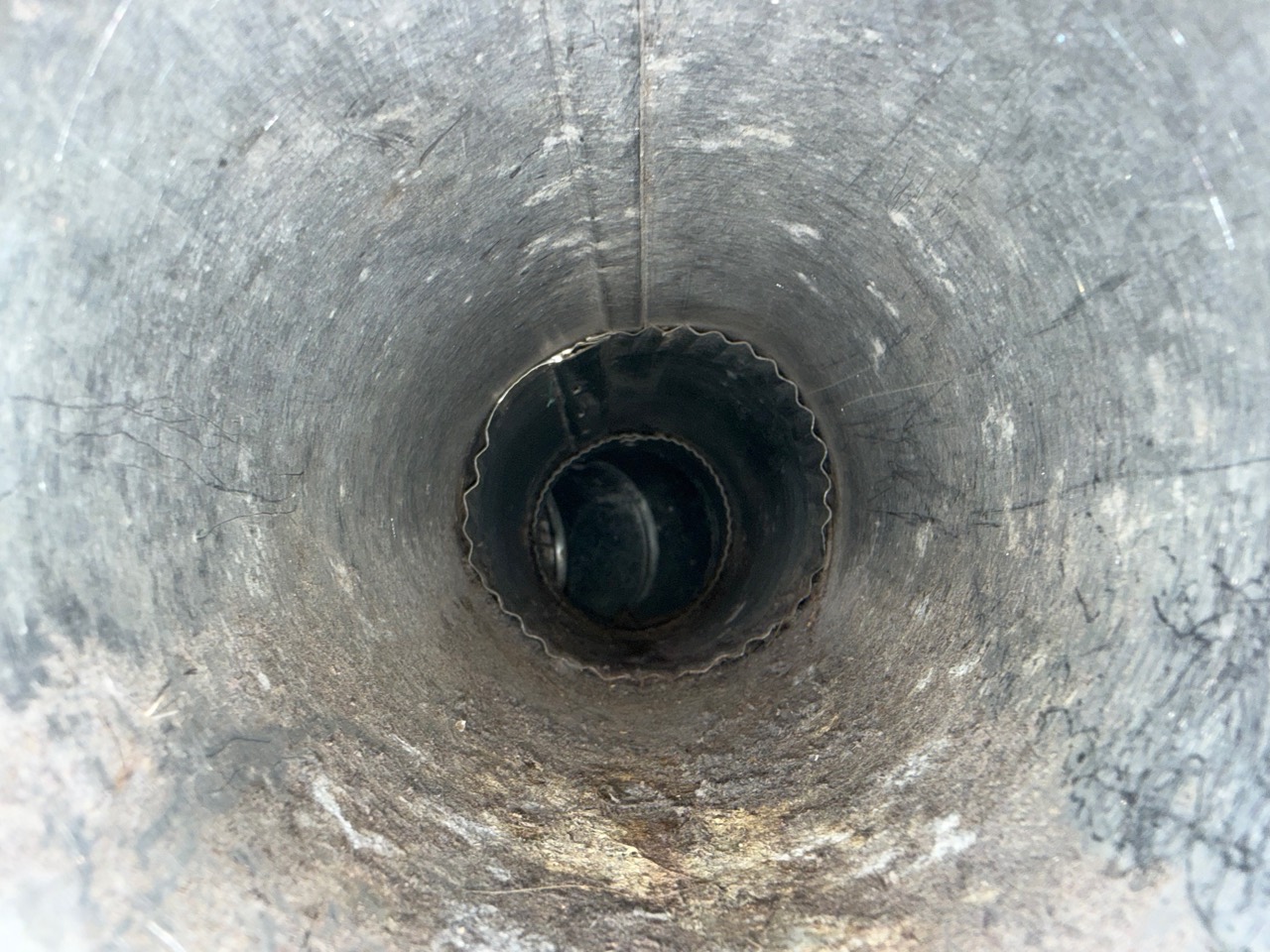 Interior dryer vent after cleaning in Reading MA