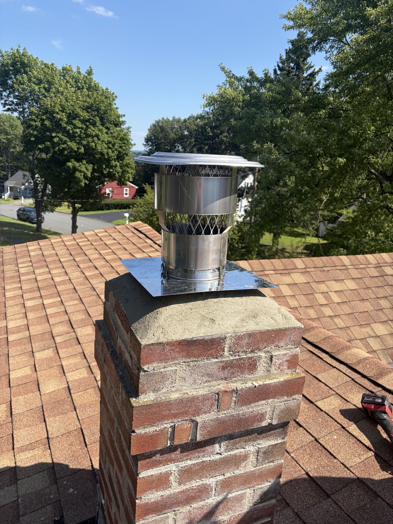 Finished chimney liner installation in Methuen MA
