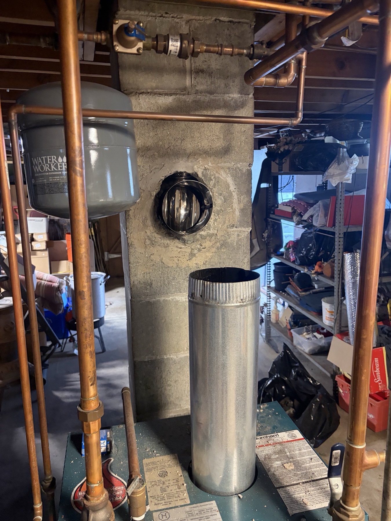 Heating system chimney liner connection in Methuen MA
