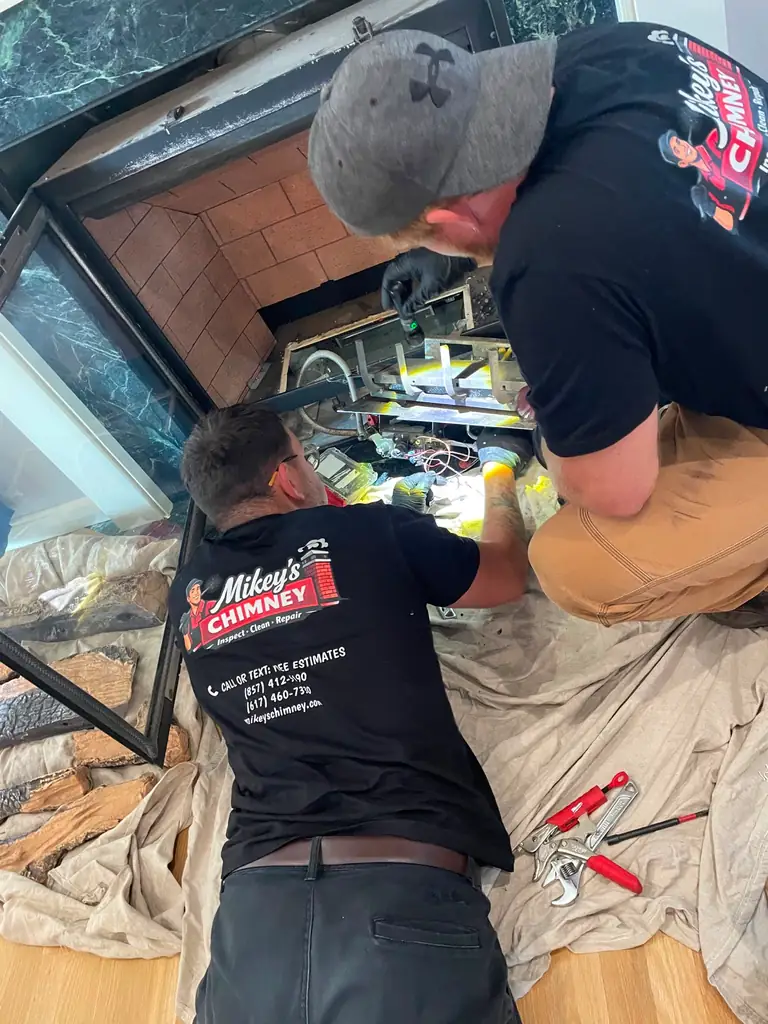 Gas fireplace pilot replacement in Londonderry NH